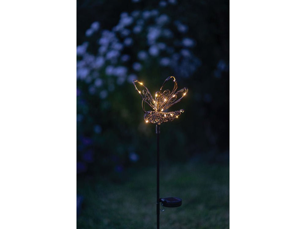 Solarbetriebene Gartennadeln - Schmetterling- und Vogelmotive