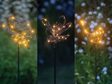 Solarbetriebene Gartennadeln - Schmetterling- und Vogelmotive