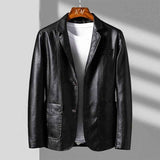 Zari PU-Blazer – Klassischer Blazer in Lederoptik