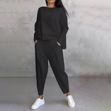 Maya Damen Freizeit-Set: Bequemes lockeres Top und Hose für jeden Tag