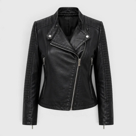 Women's Faux Leather Biker Jacket
